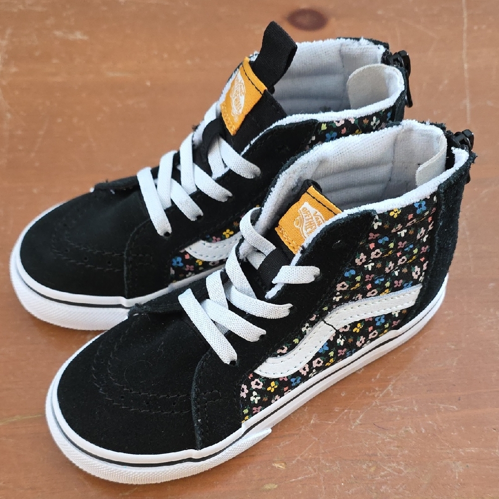 Vans Toddlers Black Multicolor High-Top Sneakers